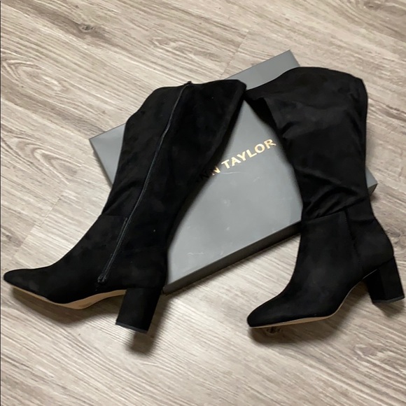 Ann Taylor Shoes - Ann Taylor Suede Block Heel Boots